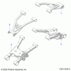 SPORTSMAN 450 HO EPS (A21SEE50A1/A5/CA1/CA5) Suspension, rear control arms - a21see50a1  /  a5 ...