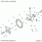 SCRAMBLER XP 1000 55 Suspension, front hub, knuckle and brake disc - a2...