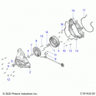 SPORTSMAN 570 TOURING (A21SDA57A5) Engine, stator cover and flywheel - a21sda57a5 (c1...