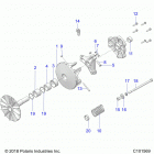 SPORTSMAN 570 EPS (A20SEE57A1/A4/A7/A9) Drive train, primary clutch - a20see57a1  /  a4  /...