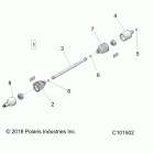 SCRAMBLER 1000XP 55 Drive train, rear half shaft - a20sge95ak (c101502...