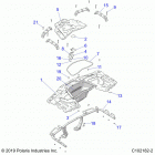 SPORTSMAN XP 1000 55 Body, rear rack - a21sls95fg  /  cg (c102182-2)