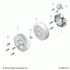 OUTLAW 70 (A21HBB07A3/A7/B3/B7) Engine, stator and flywheel - a21hbb07a3  /  a7  /...