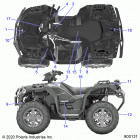 SPORTSMAN 850 EPS 48 Body, decals - a21sxe85a9  /  af  /  ap  /  ca9  /...