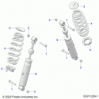 SPORTSMAN 450 HO EPS (A21SEE50A1/A5/CA1/CA5) Suspension, rear shock and mounting - a21see50a1  ...