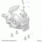 SPORTSMAN 850 TOURING 48 Drive train, gearcase mounting, front - a21sye85a9...