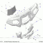 SPORTSMAN 850 TOURING 48 Body, front bumper and mounting - a21sye85a9  /  c...