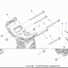 SCRAMBLER XP 1000 55 Drive train, gearcase mounting, rear - a20sge95ak ...