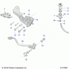 SPORTSMAN 850 EPS 48 Brakes, brake pedal and master cylinder - a21sxe85...