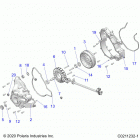 SPORTSMAN 450 HO EPS (A21SEE50A1/A5/CA1/CA5) Engine, stator cover and flywheel - a21see50a1  / ...