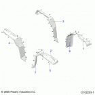 SPORTSMAN XP 1000 55 Body, fender flares - a21sls95fg  /  cg (c102203-1...