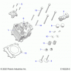 SPORTSMAN 450 HO EPS (A21SEE50A1/A5/CA1/CA5) Engine, cylinder head, cam and valves - a21see50a1...