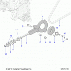 ACE 150 EFI MD WHITE Drive train, chain tensioner and sprocket - a20hab...