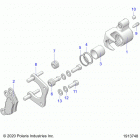 SPORTSMAN 450 HO EPS (A21SEE50A1/A5/CA1/CA5) Brakes, rear caliper - a21see50a1  /  a5  /  ca1  ...