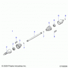 SPORTSMAN 450 HO EPS (A21SEE50A1/A5/CA1/CA5) Drive train, rear drive shaft - a21see50a1  /  a5 ...