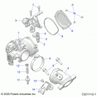 SPORTSMAN 570 EPS UTILITY PACKAGE Engine, throttle body and fuel rail - a20sej57a1  ...
