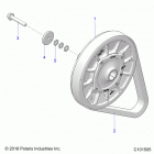 SCRAMBLER XP 1000 55 Drive train, secondary clutch - a20sge95ak (c10150...