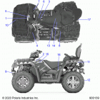 SPORTSMAN 850 TOURING 48 Body, decals - a21sye85ap  /  cap (900139-01)
