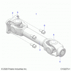 SPORTSMAN 850 TOURING 48 Drive train, prop shaft, rear - a21sye85a9  /  cap...