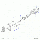 SPORTSMAN 570 EPS EU 3PC (A21SEE57K2) Brakes, brake caliper, rear - a21see57k2 (c102231-...