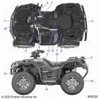 SPORTSMAN 850 48 Body, decals - a21sxa85a1  /  a7  /  ca1  /  ca7 (...
