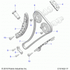 SPORTSMAN 570 EPS EU 3PC Engine, cam chain and sprocket - a20see57k1 (c1014...