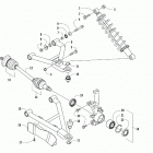 PROWLER 500 RED [U2019PAK4CUSR] Front suspension assembly [303426]