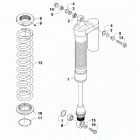 WILDCAT X EPS GRAY/ORANGE INTERNATIONAL [U2019WSW1POSC] Rear suspension shock assembly [302659]