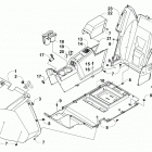 WILDCAT X EPS GRAY/ORANGE INTERNATIONAL [U2019WSW1POSC] Console and floor panel assembly [302650]
