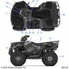 SPORTSMAN 570 EPS UTILITY PACKAGE Body, decals - a20sej57a1  /  a4  /  a7  /  a9  / ...