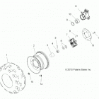 SPORTSMAN 450 HO EPS (A20SEE50A5) Wheels, rear tire and brake disc - a20see50a5 (49a...