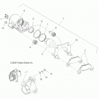 SPORTSMAN 450 HO EPS (A20SEE50A5) Brakes, rear caliper - a20see50a5 (49atvbrakerr09s...