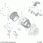 SPORTSMAN XP 1000 48 Body, clutch cover - a20sxe95kl  /  kr (c101966)