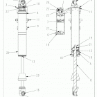 SPORTSMAN XP 1000 S 55 Suspension, shock, front piggyback, lh, rh, intern...