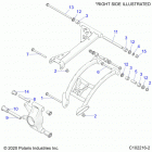 SPORTSMAN 850 HIGH LIFTER Suspension, rear control arms, mounting - a20sxn85...
