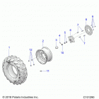 SPORTSMAN 450 HO EPS (A20SEE50A5) Wheels, front tire and brake disc - a20see50a5 (c1...