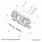 SCRAMBLER 1000XP 55 Engine, throttle body - a20sge95ak (c101431-12)