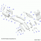 SPORTSMAN 450 HO EPS (A20SEE50A5) Engine, exhaust - a20see50a5 (c0211352-1)