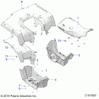SPORTSMAN 570 EPS EU 3PC Body, rear cab, seat and footwells - a20see57k1 (c...