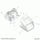 SPORTSMAN 450 HO EPS (A20SEE50A5) Body, headlight pod - a20see50a5 (c0210745)