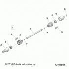 SCRAMBLER 1000XP 55 Drive train, drive shaft, front - a20sge95ak (c101...
