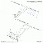 SPORTSMAN 850 HIGH LIFTER Suspension, front a-arms, mounting - a20sxn85a8  /...