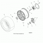 SPORTSMAN XP Wheels, rear and hub - a20sye95ad  /  cad [100072]