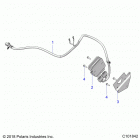 SPORTSMAN 450 HO EPS (A20SEE50A5) Electrical, voltage regulator and mounting - a20se...