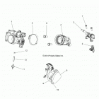 SPORTSMAN 570 EPS (A20SEE57A1/A4/A7/A9) Engine, throttle body and fuel rail - a20see57a1  ...