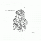 SPORTSMAN 450 HO EPS (A20SEE50A5) Engine, long block - a20see50a5 (100871)