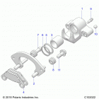 SPORTSMAN XP 1000/XP Brakes, rear caliper - a20sxd95a9  /  e95ag  /  ca...