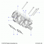 SPORTSMAN XP 1000/XP Engine, throttle body - a20sxd95a9  /  e95ag  /  c...
