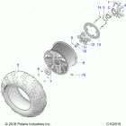 SPORTSMAN XP 1000 48 Wheels, rear and hub - a20sxe95kl  /  kr (c102015)