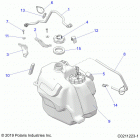 SPORTSMAN TOURING 570 EPS EU 3PC Body, fuel tank asm. - a20sde57k5 (c0211223-1)